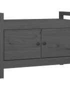 vidaXL Lavica do predsiene sivá 80x40x60 cm masívna borovica