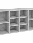 vidaXL Lavica na topánky betónovo sivá 103x30x55cm kompozitné drevo