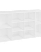 vidaXL Lavica na topánky biela 103x30x55 cm kompozitné drevo