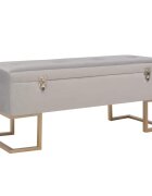 vidaXL Lavica s úložným priestorom 105 cm sivá zamat