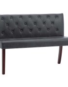 vidaXL Lavica sivá 120 cm umelá semišová koža