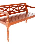 vidaXL Lavička Batavia 123 cm mahagónový masív tmavohnedá