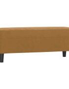 vidaXL Lavička hnedá 100x35x41 cm zamat