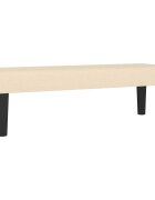 vidaXL Lavička krémová 100x30x30 cm látka