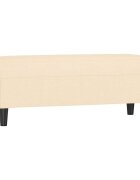 vidaXL Lavička krémová 100x35x41 cm látka