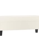 vidaXL Lavička krémová 100x35x41 cm umelá koža