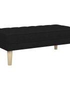 vidaXL lavička s vankúšom Čierna 113 x 57 x 39 cm látka
