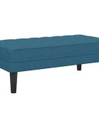 vidaXL lavička s vankúšom Modrá 113 x 57 x 39 cm Zamat