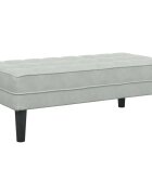 vidaXL lavička s vankúšom Svetlosivá 113 x 57 x 39 cm Zamat
