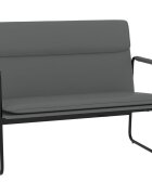 vidaXL Lavička sivá 100x64x80 cm umelá koža