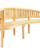 vidaXL Lavička v tvare banánu 200 cm tíkový masív