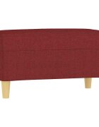 vidaXL Lavička vínovo-červená 70x35x41 cm látka