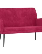 vidaXL Lavička vínovočervená 108x79x79 cm zamat