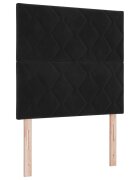 vidaXL LED hlavová doska Čierny 90 cm Zamat