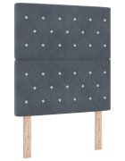 vidaXL LED hlavová doska s LED pásikmi Tmavo šedá 80 cm Zamat