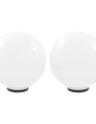 vidaXL LED lampy v tvare gule 2 ks 50 cm PMMA