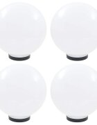 vidaXL LED lampy v tvare gule 4 ks 30 cm PMMA