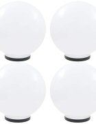 vidaXL LED lampy v tvare gule 4 ks 40 cm PMMA