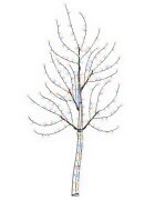 vidaXL LED nástenný vianočný stromček 180 cm 200 LED Viac farieb Oceľ