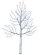 vidaXL LED nástenný vianočný stromček 210 cm 312 LED Modrá Oceľ Čierna