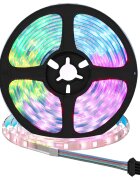 vidaXL LED pás 12 ks Čierna a priehľadná Meď a plast