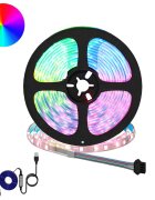 vidaXL LED pás 12 ks Čierna a priehľadná Meď a plast