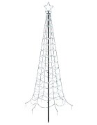 vidaXL LED špirálový vianočný stromček so zápichom EKENAS 180 cm