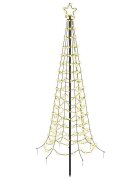 vidaXL LED špirálový vianočný stromček so zápichom EKENAS 180 cm