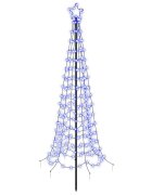vidaXL LED špirálový vianočný stromček so zápichom EKENAS 180 cm