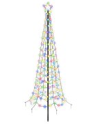 vidaXL LED špirálový vianočný stromček so zápichom EKENAS 180 cm
