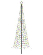 vidaXL LED špirálový vianočný stromček so zápichom EKENAS 250 cm