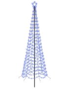 vidaXL LED špirálový vianočný stromček so zápichom EKENAS 250 cm