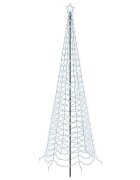 vidaXL LED špirálový vianočný stromček so zápichom EKENAS 300 cm