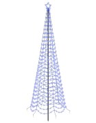 vidaXL LED špirálový vianočný stromček so zápichom EKENAS 300 cm