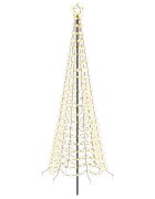 vidaXL LED špirálový vianočný stromček so zápichom EKENAS 400 cm