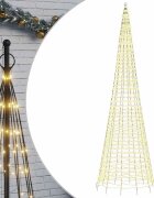 vidaXL LED vianočný stromček 1534 LED teplá biela 500 cm
