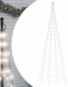 vidaXL LED vianočný stromček 550 LED studená biela 300 cm