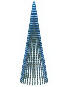 vidaXL LED vianočný stromček EKENAS 470 cm 1504 LED Modrá Oceľ Zelená