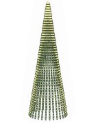 vidaXL LED vianočný stromček EKENAS 470 cm 1504 LED Teplá biela Oceľ