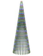 vidaXL LED vianočný stromček EKENAS 470 cm 1504 LED Viac farieb Oceľ