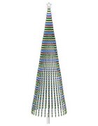 vidaXL LED vianočný stromček EKENAS 500 cm 1524 LED Viac farieb Oceľ