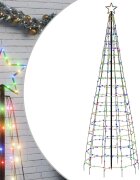 vidaXL LED vianočný stromček s hrotmi 570 LED farebné 300 cm