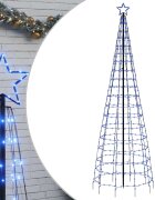 vidaXL LED vianočný stromček s hrotmi 570 LED modré 300 cm