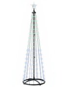 vidaXL LED vianočný stromček v tvare kužeľa 180 cm 250 LED Viac farieb