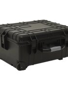 vidaXL Letecký kufor na kolieskach čierny 58x45x27 cm PP
