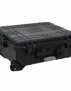 vidaXL Letecký kufor na kolieskach čierny 63x50x23 cm PP