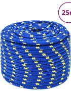 vidaXL Lodné lano modré 14 mm 25 m polypropylén