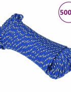 vidaXL Lodné lano modré 5 mm 500 m polypropylén