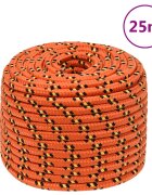 vidaXL Lodné lano oranžové 12 mm 25 m polypropylén