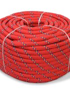 vidaXL Lodné lano polypropylén 12 mm 50 m červené
